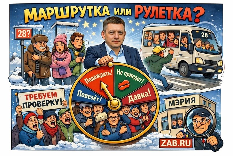 В Чите «пропала» 28‑я маршрутка — пассажиры ждут уже полчаса