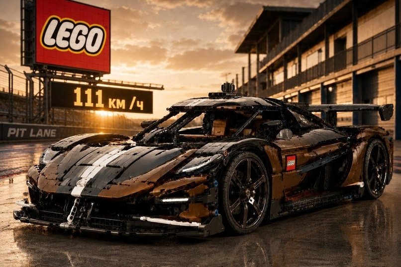 Lego построила гиперкар из 327 906 деталей и разогнала его до 111 км/ч