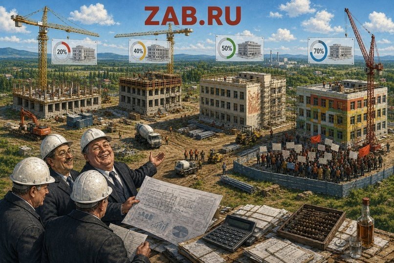 В Чите обещают достроить четыре школы до сентября