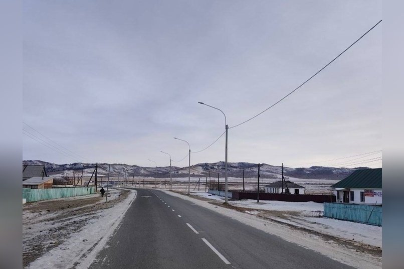 В селе Урда-Ага завершили монтаж линии электроосвещения