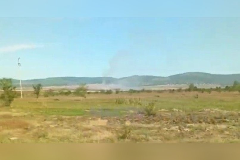 Очевидец: полигон в Ивановке разгорается