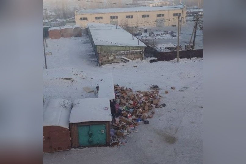 Предприниматели захламляют контейнерную площадку в Могоче