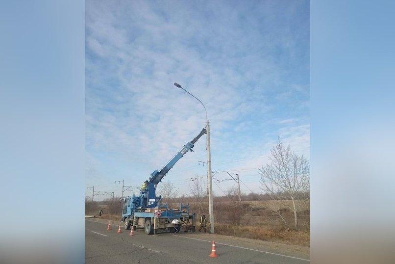 Линии электроосвещения устанавливают в селе Домна
