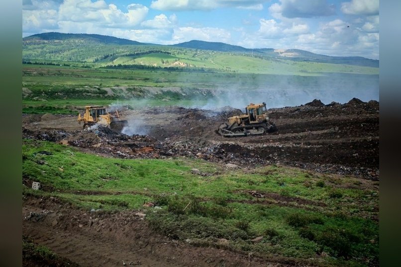 Мусорный полигон в Ивановке все ещё тушат