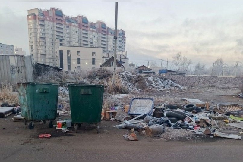 Жители улицы Кастринская жалуются на отсутствие площадки для мусорных баков