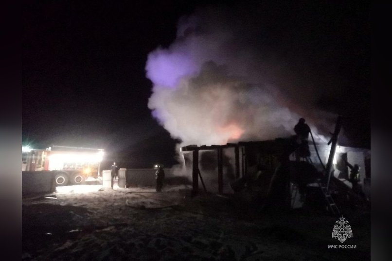 Жилой дом загорелся в селе Гаур