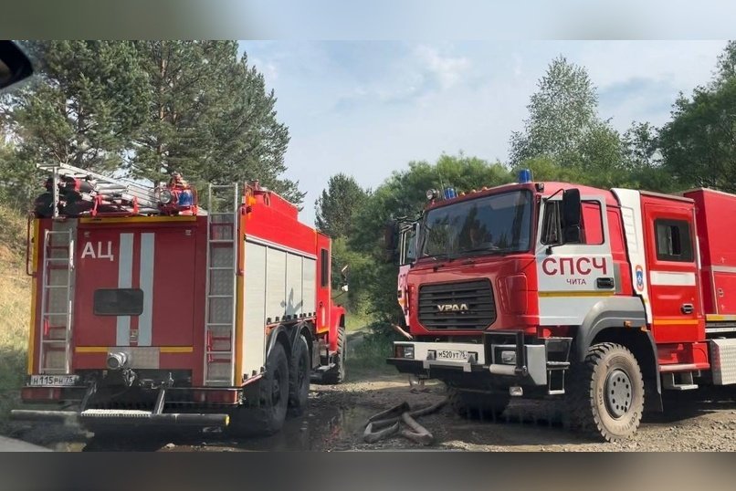 Автомобиль загорелся в Шилке