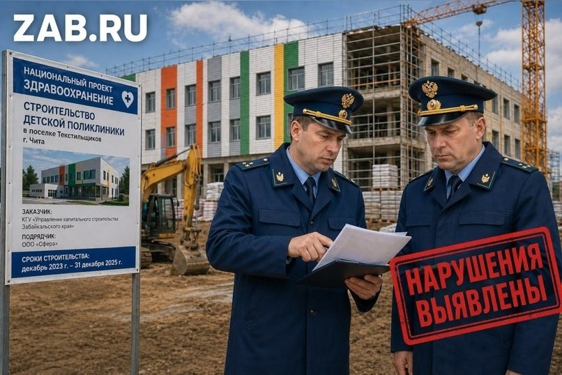Прокуратура выявила нарушения при строительстве детской поликлиники в Чите за 2 млрд рублей