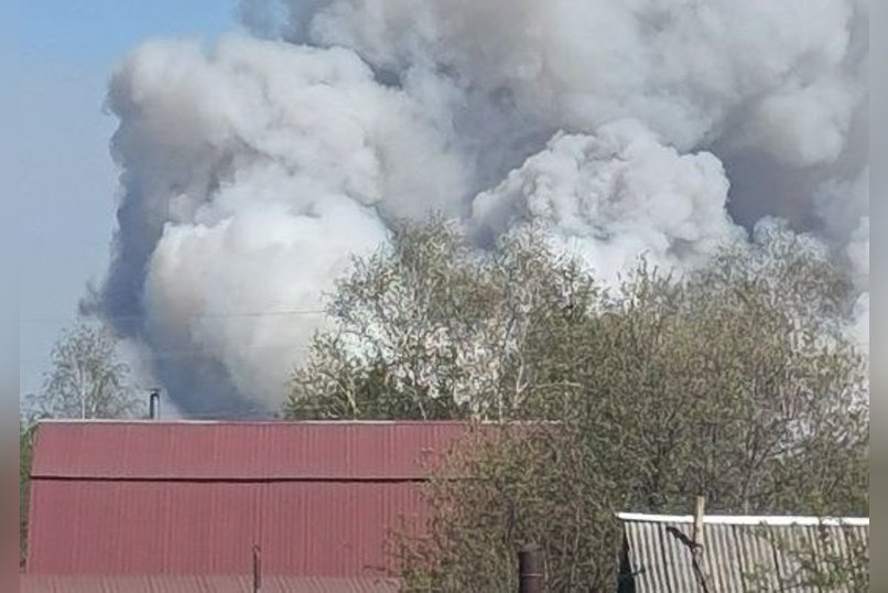 Столб дыма снова заметили рядом с Атамановкой