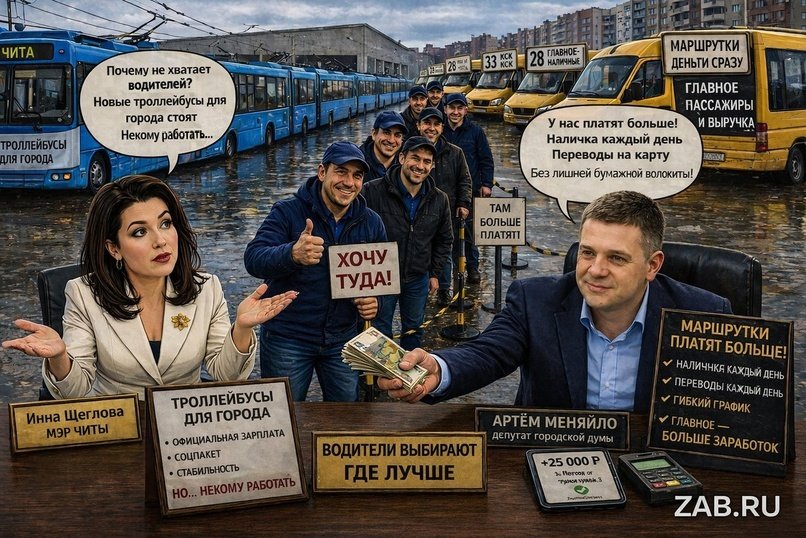 Почему не хватает водителей на троллейбусы в Чите, и кому это выгодно?