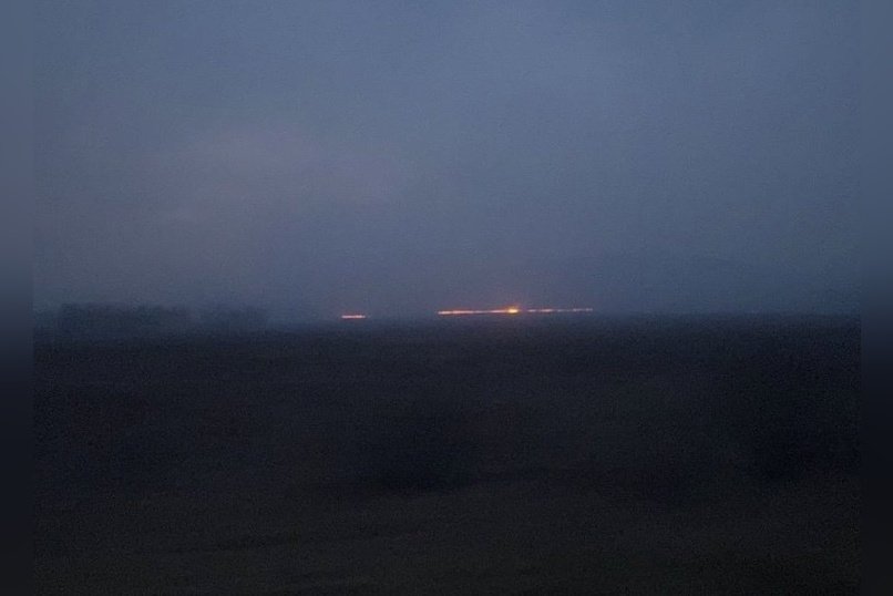 Пожары бушуют между сёлами Нарын Талача и Верхняя Талача