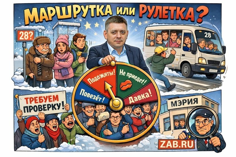 В Чите «пропала» 28‑я маршрутка — пассажиры ждут уже полчаса