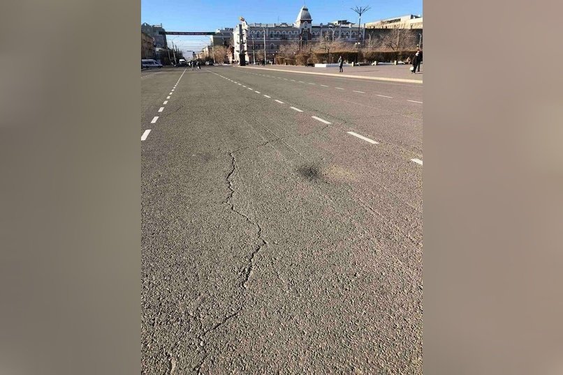 Ремонт начался на площади Ленина в Чите