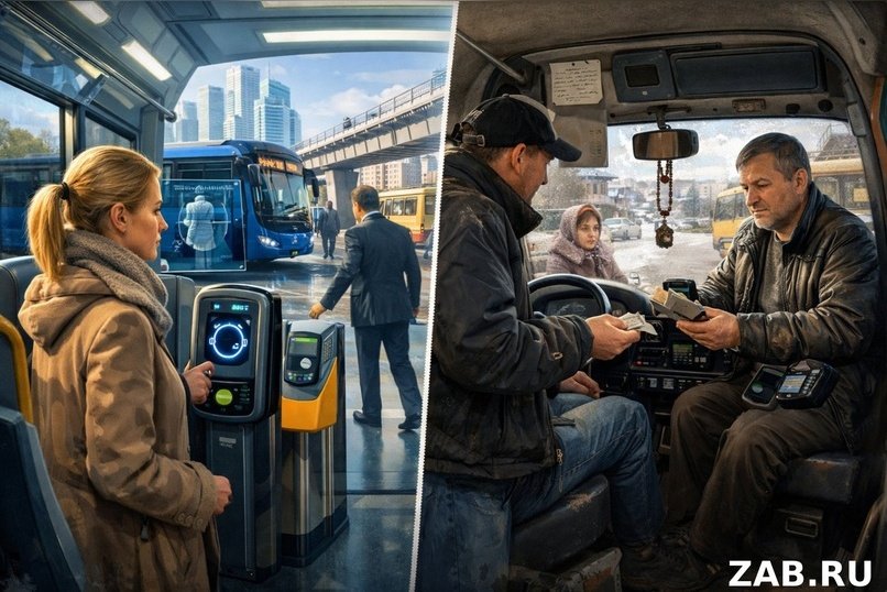 Москва платит лицом, Чита до сих пор переводит водителю на карту