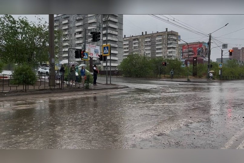 Чита стала маленькой Венецией после дождя