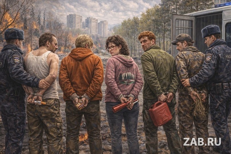 Пятеро поджигателей попались в Забайкалье за три месяца